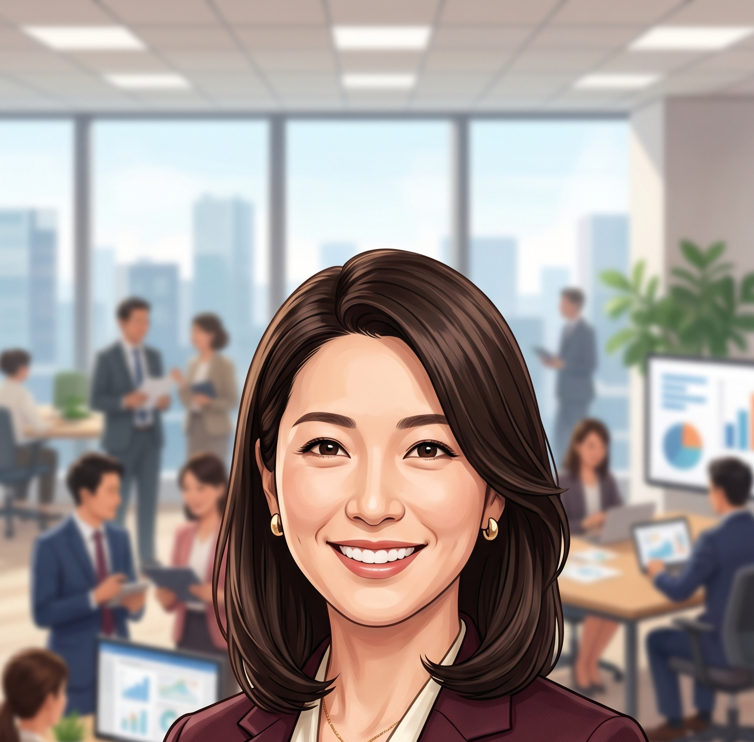 AIエージェント ユイ（CHRO）のイラスト画像