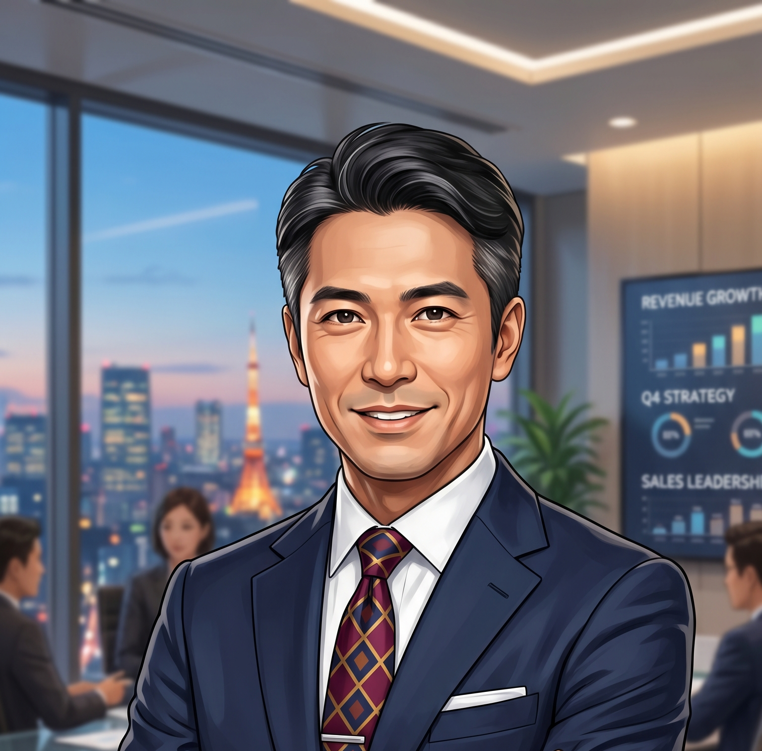 AIエージェント タカ（CSO）のイラスト画像